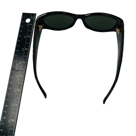 Vintage 90’s Rochas Paris Black Gold Statement Sunglasses Mod 901901 Made France